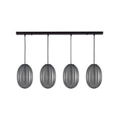 Suspension ZAMBELIS 4xE14 DESIGN Noir Mat Sans Source 19243