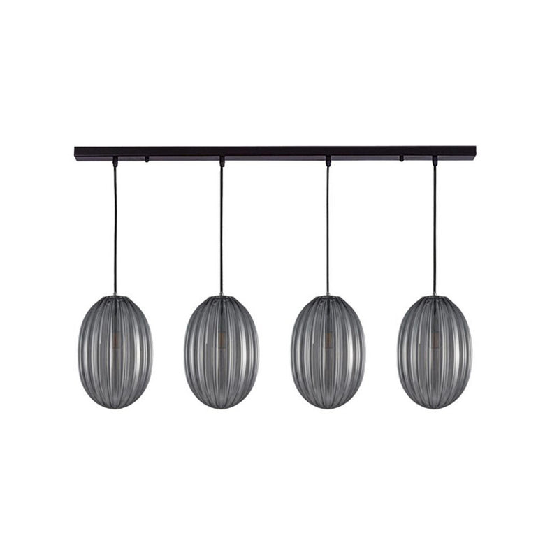 Suspension ZAMBELIS 4xE14 DESIGN Noir Mat Sans Source 19243