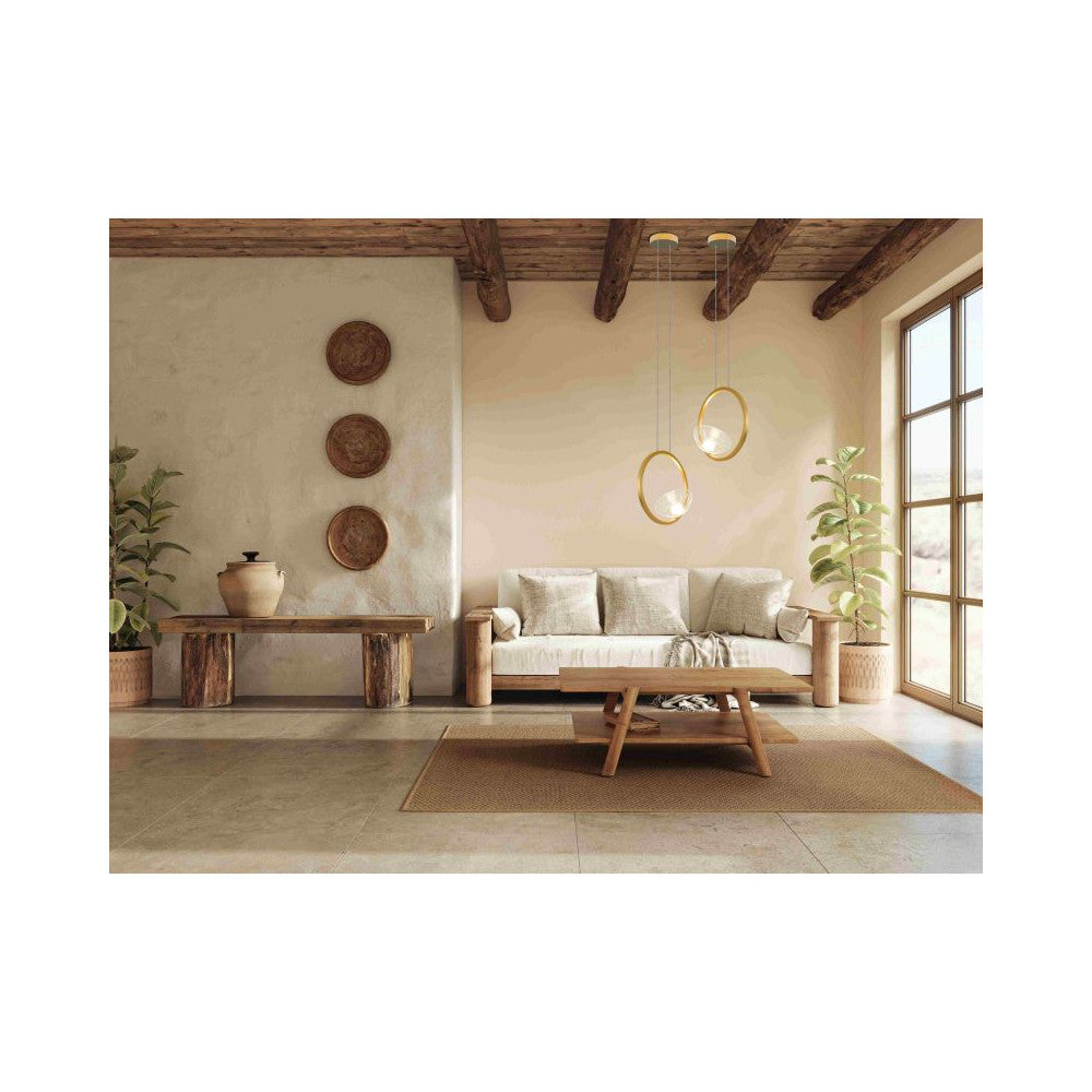 Suspension ZAMBELIS 7W Dimmable DESIGN Dore Mat 23028