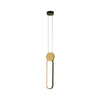 Suspension ZAMBELIS D100 13W Dimmable DESIGN Noir Mat et Dore 23101