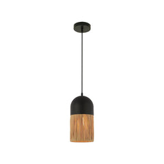 Suspension ZAMBELIS D180 E27 DESIGN Noir Mat et Papier Sans Source 23071