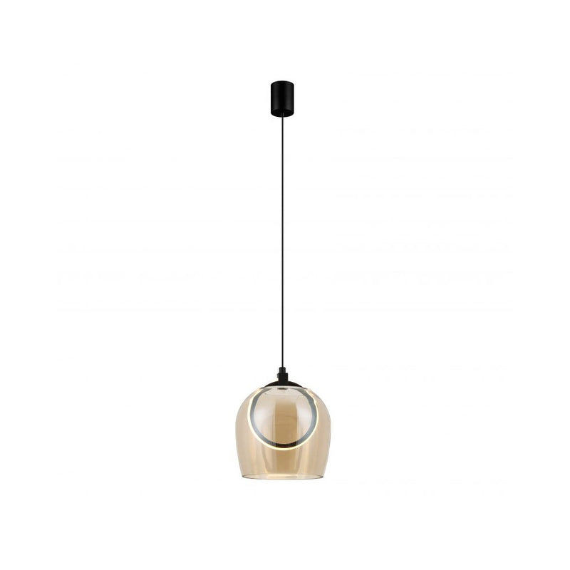 Suspension ZAMBELIS D200 6W DESIGN Champagne et Noir 23079
