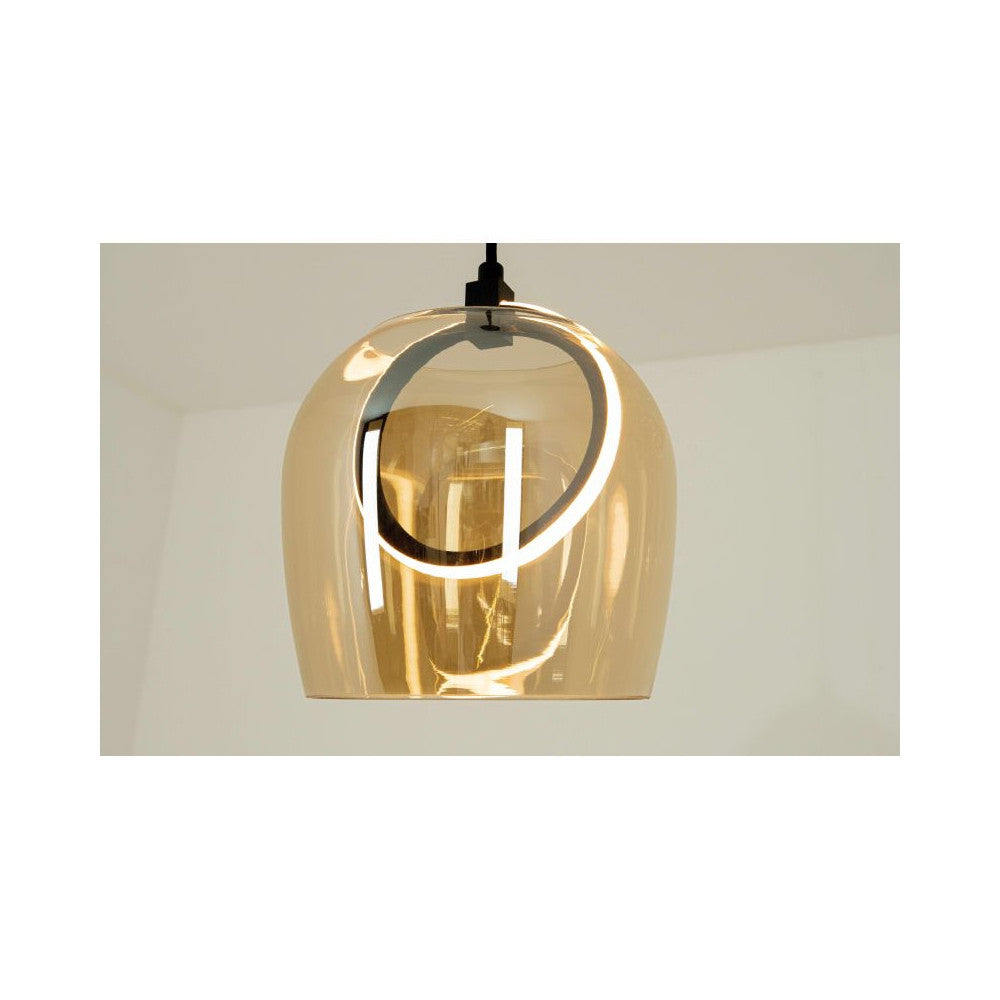 Suspension ZAMBELIS D200 6W DESIGN Champagne et Noir 23079