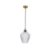 Suspension ZAMBELIS D200 E27 DESIGN Verre et Laiton Sans Source 19125