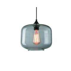 Suspension ZAMBELIS D240 E27 DESIGN Gris fume Sans Source 14102