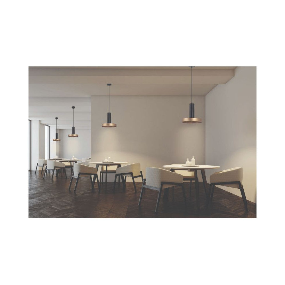 Suspension ZAMBELIS D240 GU10 DESIGN Noir Sable Sans Source 22178