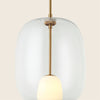 Suspension ZAMBELIS D300 G9 DESIGN Verre et Dore Mat Sans Source 22057