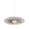 Suspension ZAMBELIS D400 E27 DESIGN Blanc et Bambou Sans Source 19107