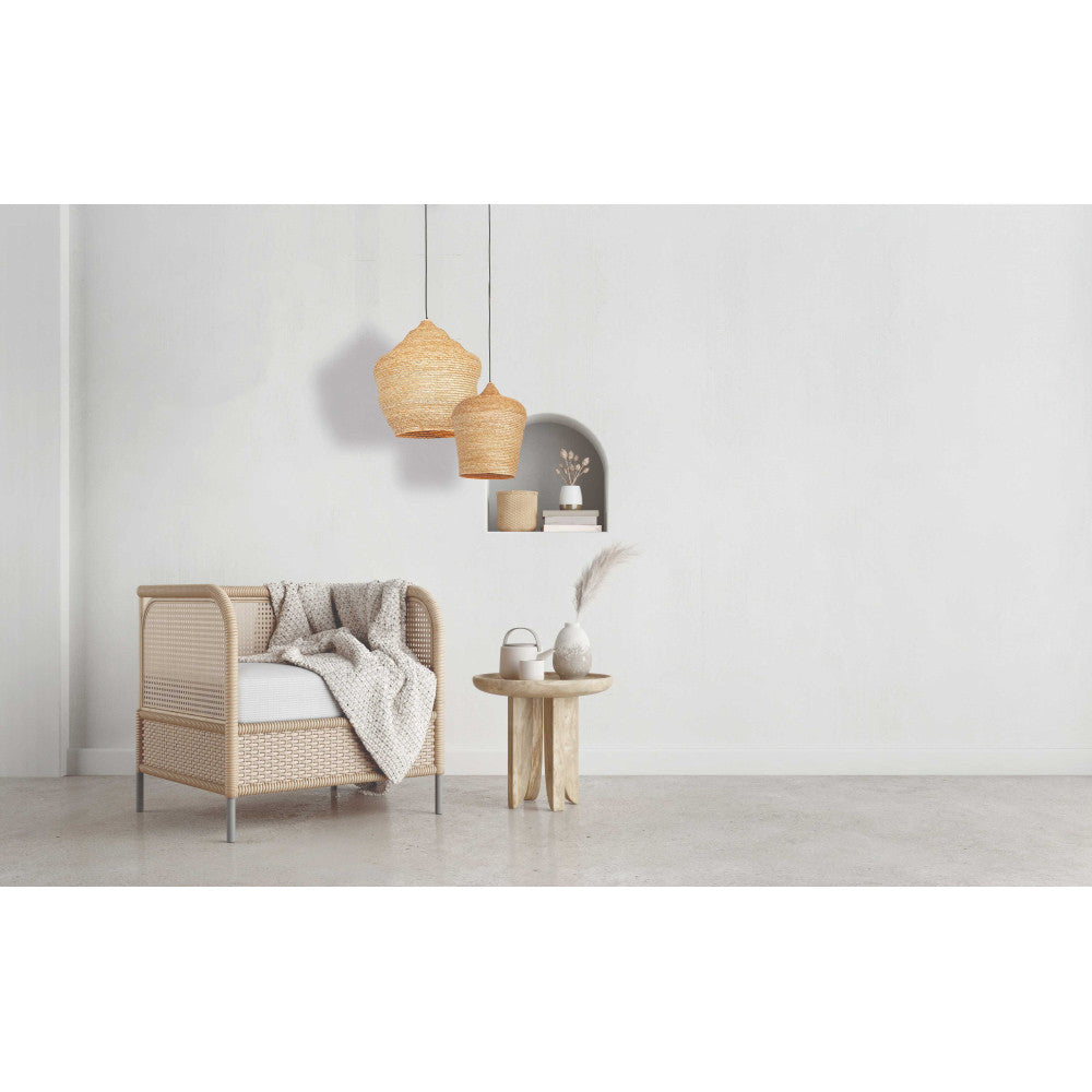Suspension ZAMBELIS D450 E27 DESIGN Noir Sable et Ble Sans Source FS