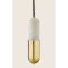 Suspension ZAMBELIS D50 7W Dimmable DESIGN Albatre Blanc et Laiton 2545