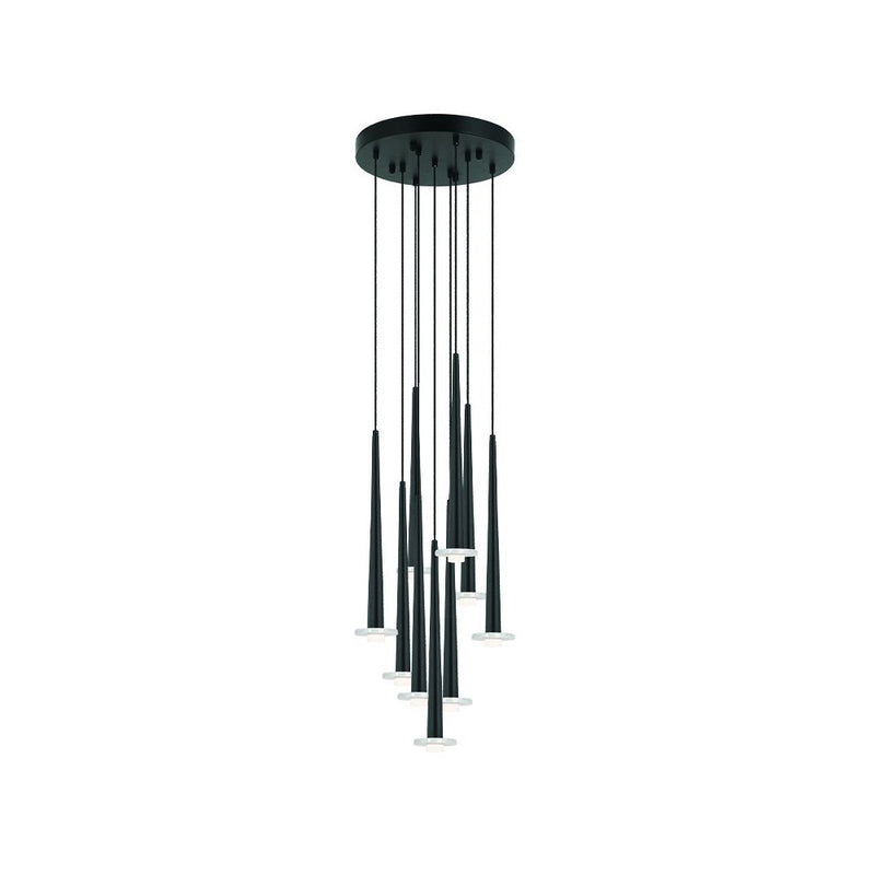 Suspension ZAMBELIS D70 25W DESIGN Noir Sable et Marbre Blanc 22113
