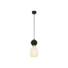 Suspension ZAMBELIS D80 E14 DESIGN Noir Mat et Noir Marbre Sans Source