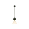 Suspension ZAMBELIS D80 E14 DESIGN Noir Sable et Vert Marbre Sans Source