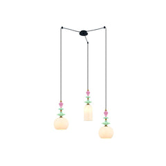 Suspension ZAMBELIS D800 3xE27 DESIGN Noir Sable et Laiton Sans Source 22152