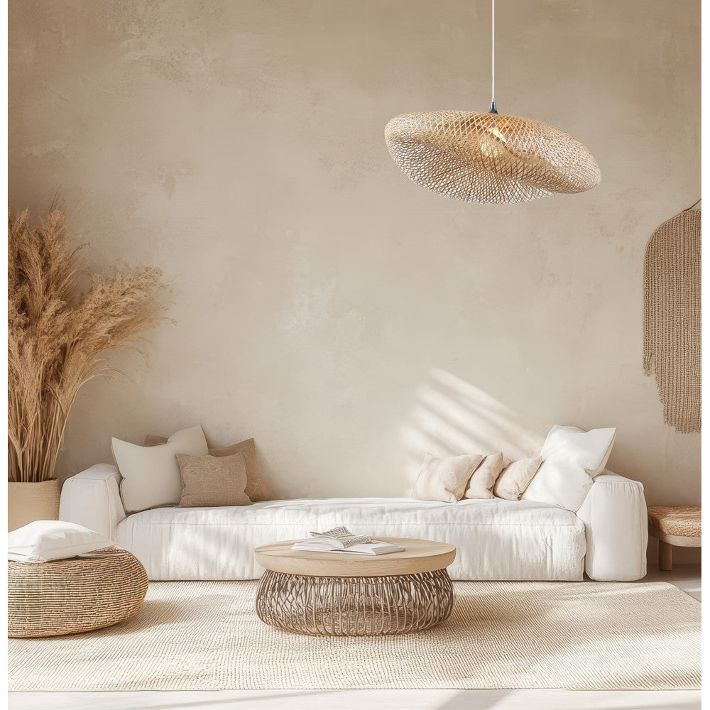 Suspension ZAMBELIS E27 DESIGN Bambou Sans Source 19103