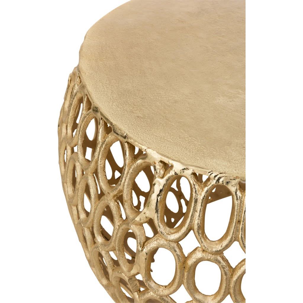 Table Anneaux Aluminium Doré