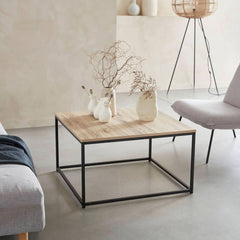 Industrieller Couchtisch aus Holz | Wave