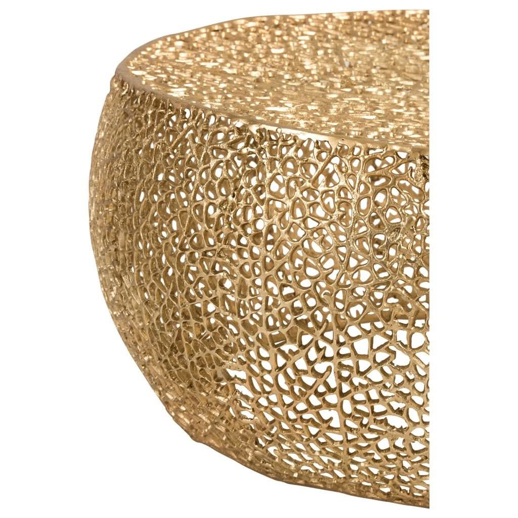 Couchtisch Koralle Aluminium Gold