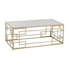 Couchtisch Gold Metall Glas