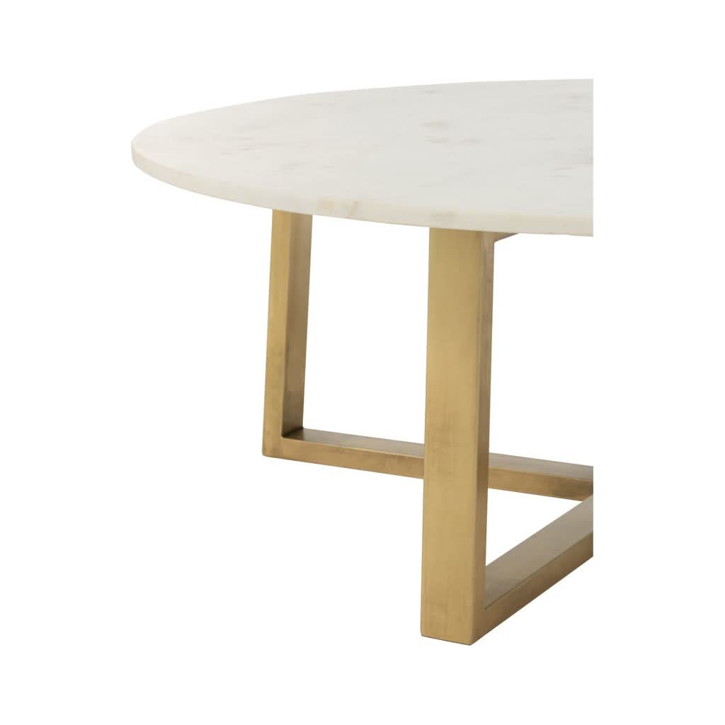 Couchtisch Marmor Goldfarbenes Metall