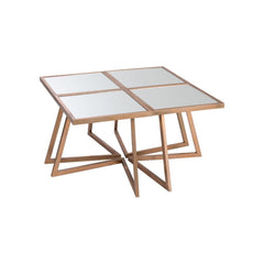 Couchtisch Metall Kupfer Glas