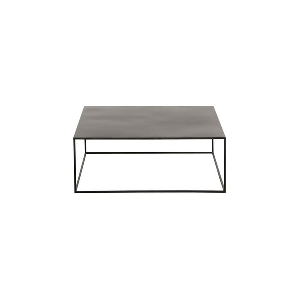Quadratischer Couchtisch aus schwarzem Metall | Sira