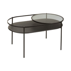 Couchtisch Metall Glas Schwarz