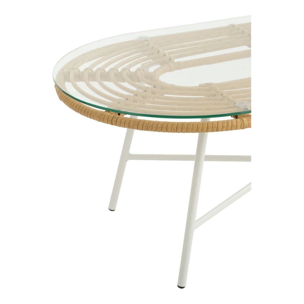 Ovaler Outdoor-Couchtisch