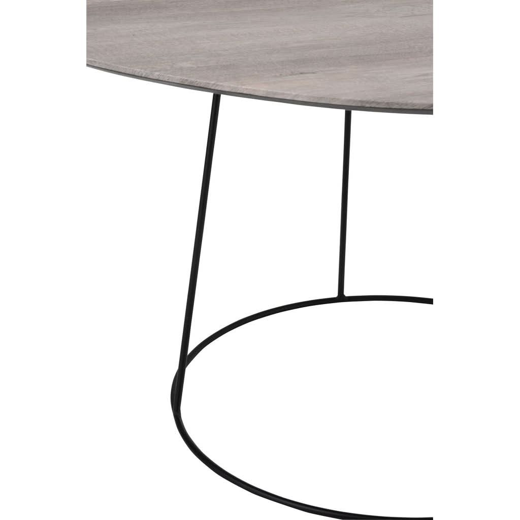 Kleiner ovaler Couchtisch Schwarz