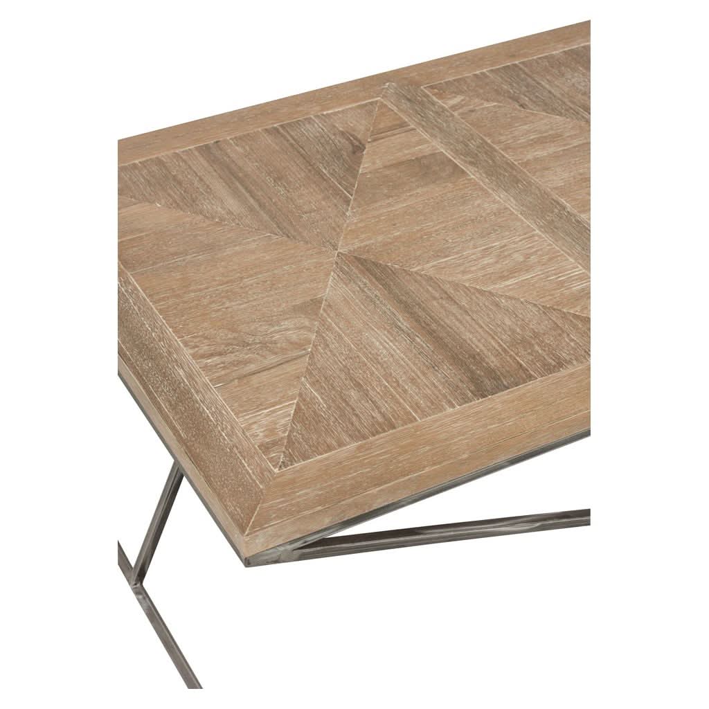 Couchtisch Teak Metall Braun