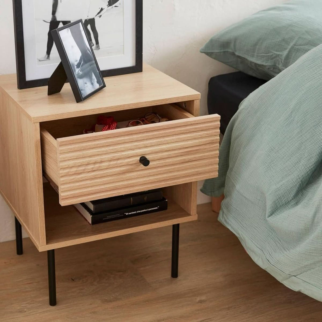 Nachttisch aus Holz Industrie-Stil | Garten
