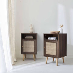 Boho-Nachttisch mit Wiener Geflecht | Whirl