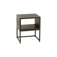 Beistelltisch Holz Metall Schwarz