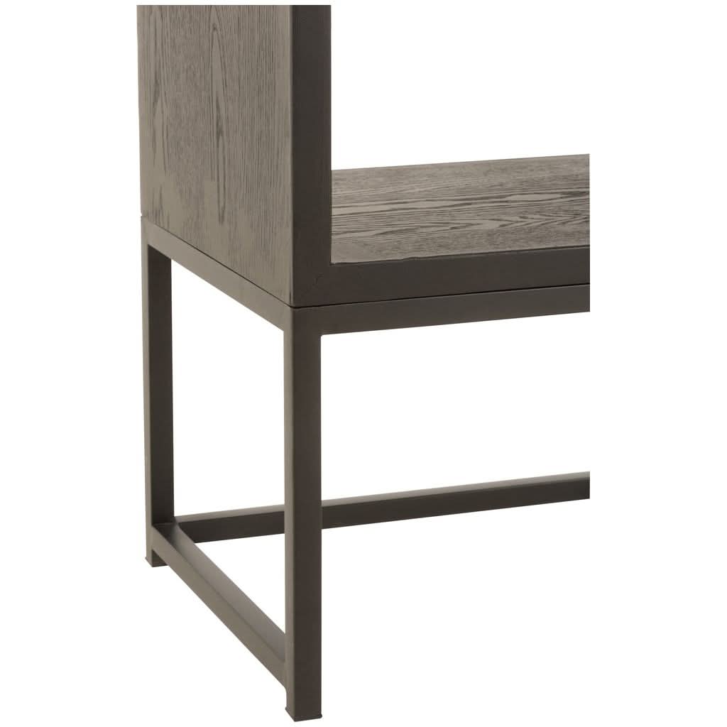 Beistelltisch Holz Metall Schwarz
