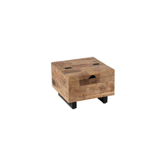 Quadratischer Beistelltisch aus Naturholz