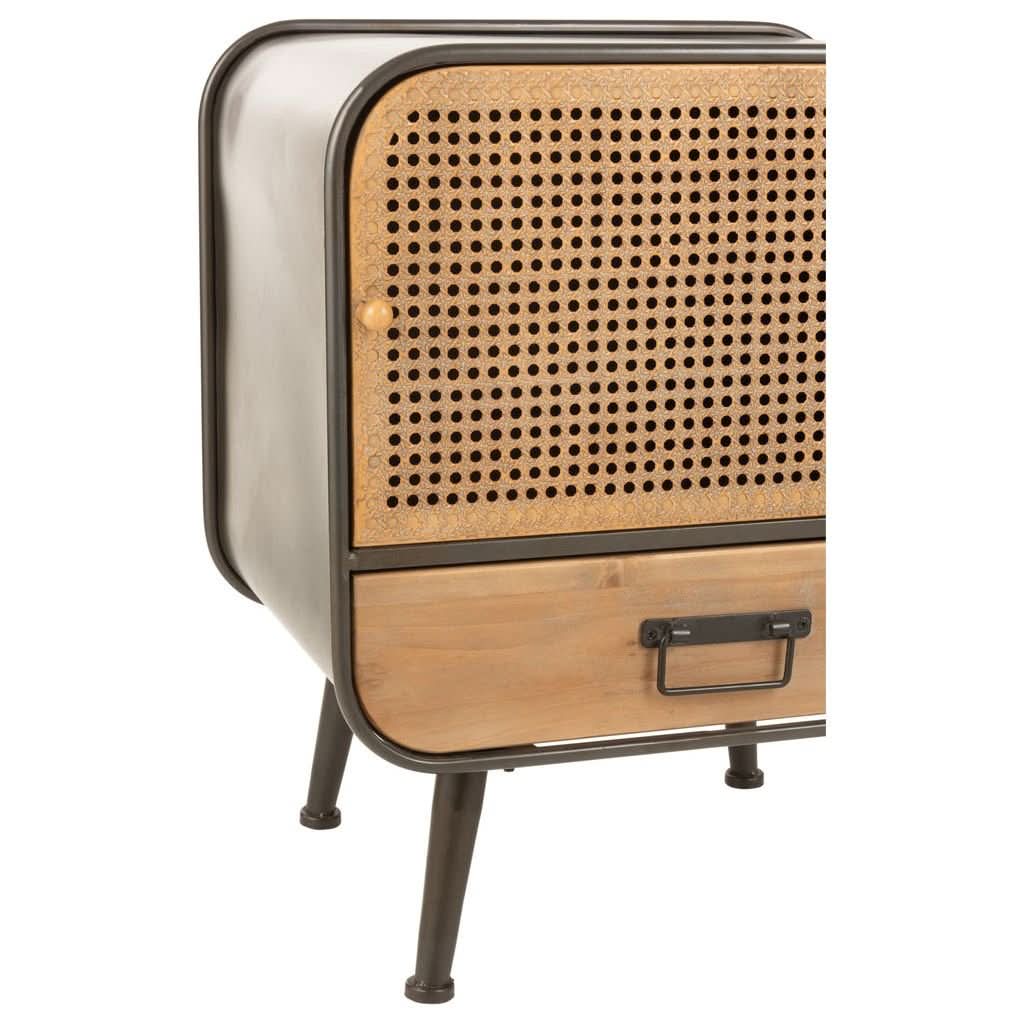 Table d'appoint Métal Bois Naturel