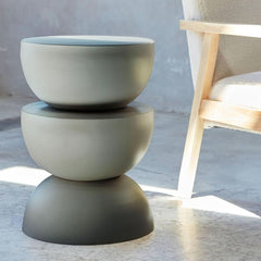 Table d'Appoint Métal Gris | Baleine