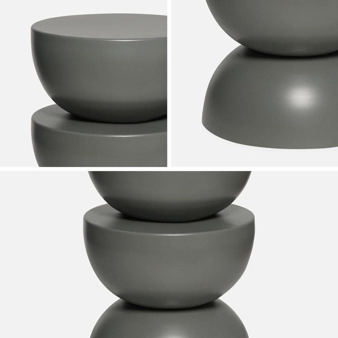 Table d'Appoint Métal Gris | Baleine