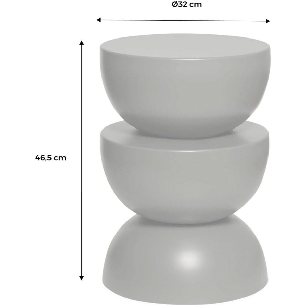 Table d'Appoint Métal Gris | Baleine - Designix Table Basse