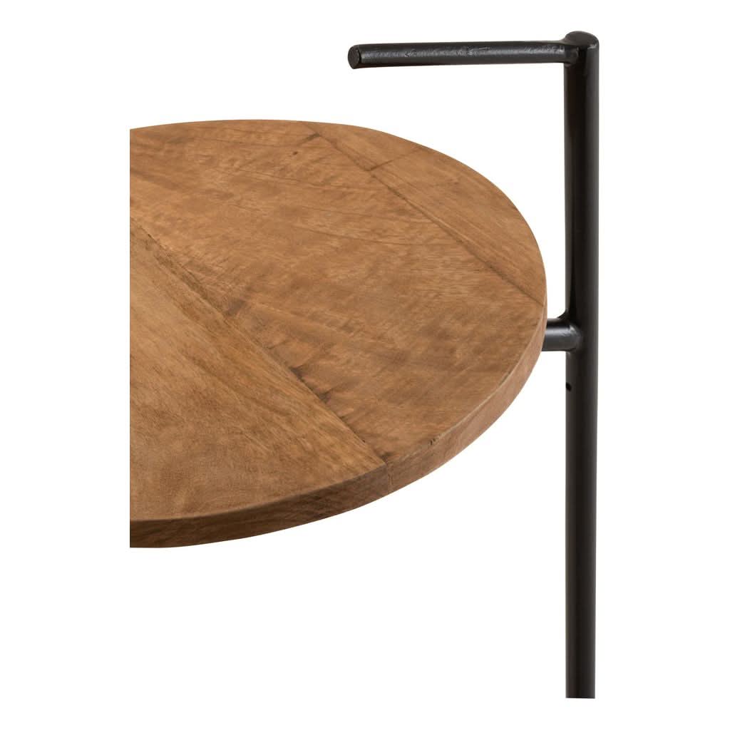Runder Beistelltisch aus Holz