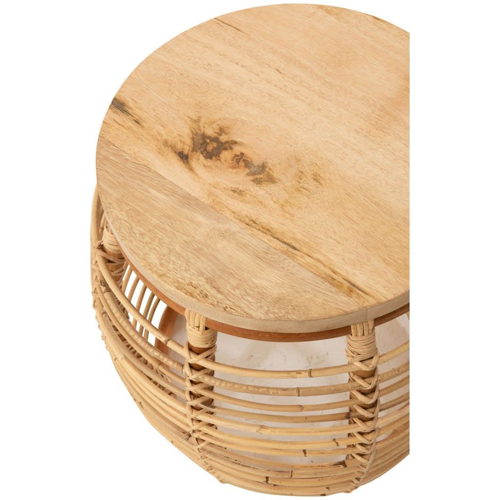 Beistelltisch aus natürlichem Rattan