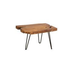 Beistelltisch Teak Braun Unregelmäßig