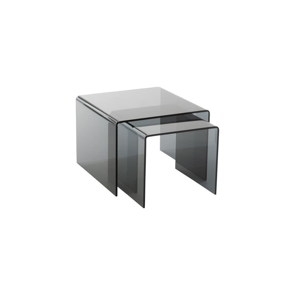 Table d'appoint Verre Noir