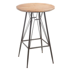 Bartisch Metall Holz Schwarz