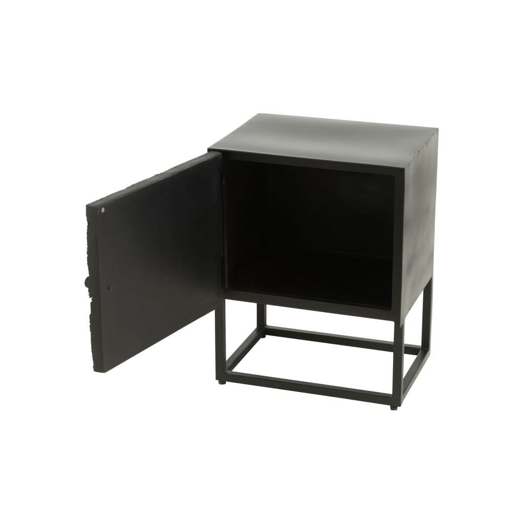 Table de Nuit Bois Fer Noir - Designix