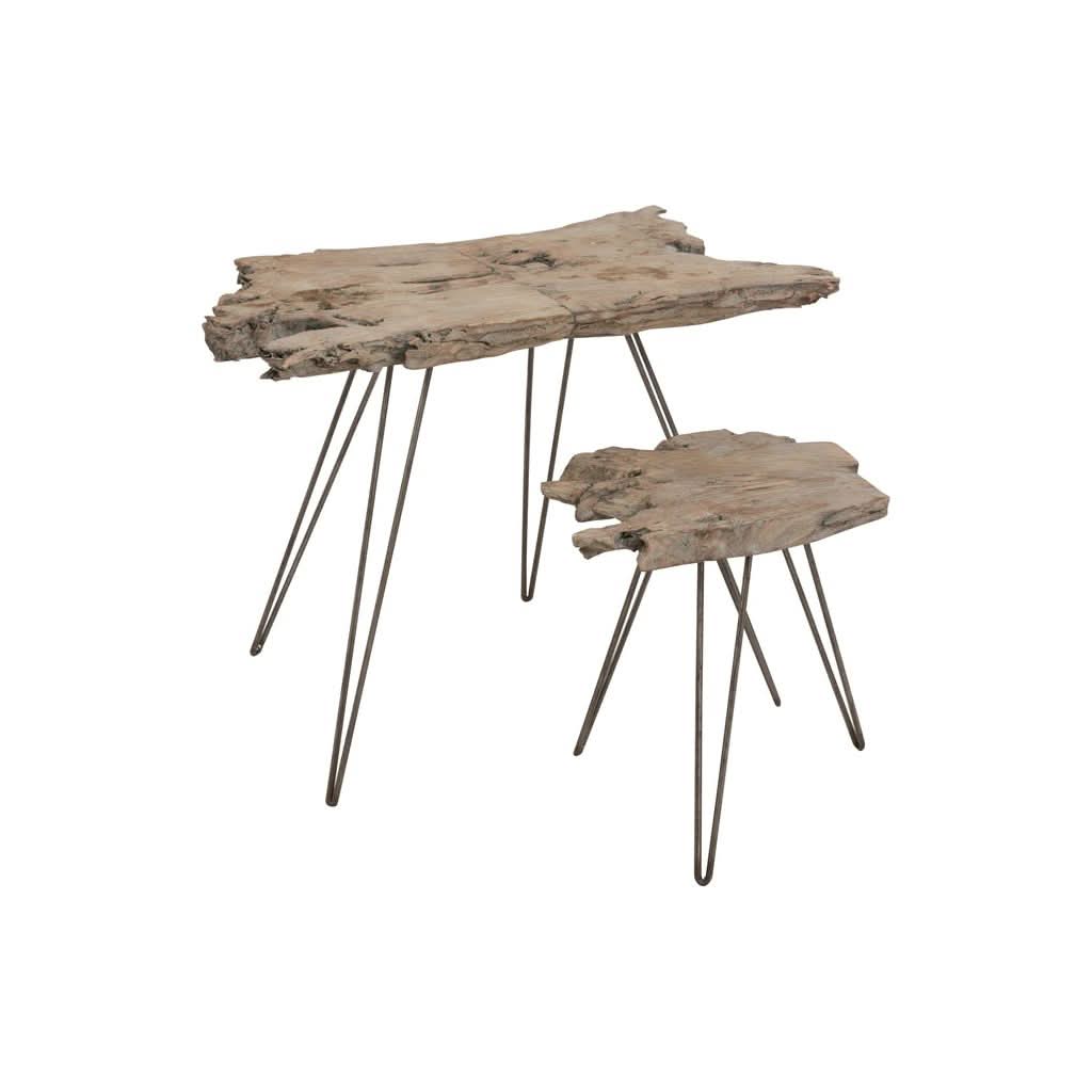 Table Irregulière Bois Fer Gris - Designix