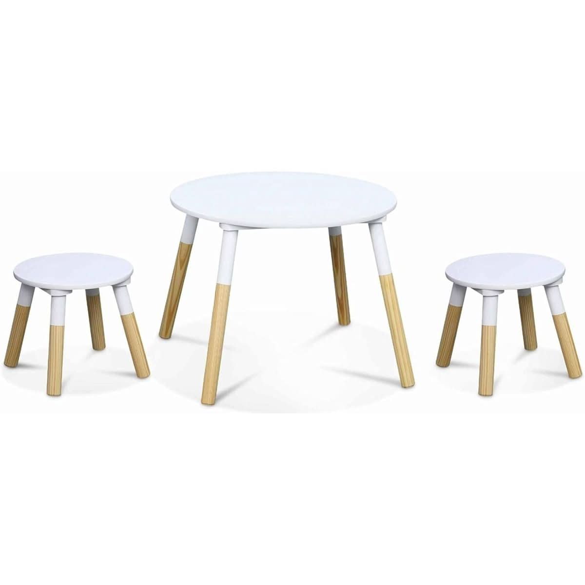 Table Ronde Enfant Pin | Neige - Designix Table Basse