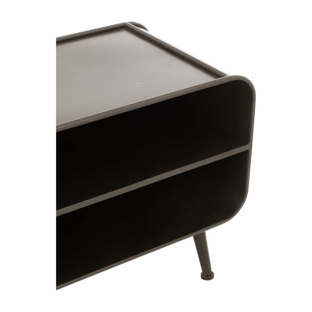 Table TV Métal Bois Noir Naturel - Designix