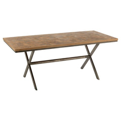 Tisch Yoni Metall Mangoholz