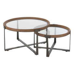 Couchtische Glas Holz Schwarz